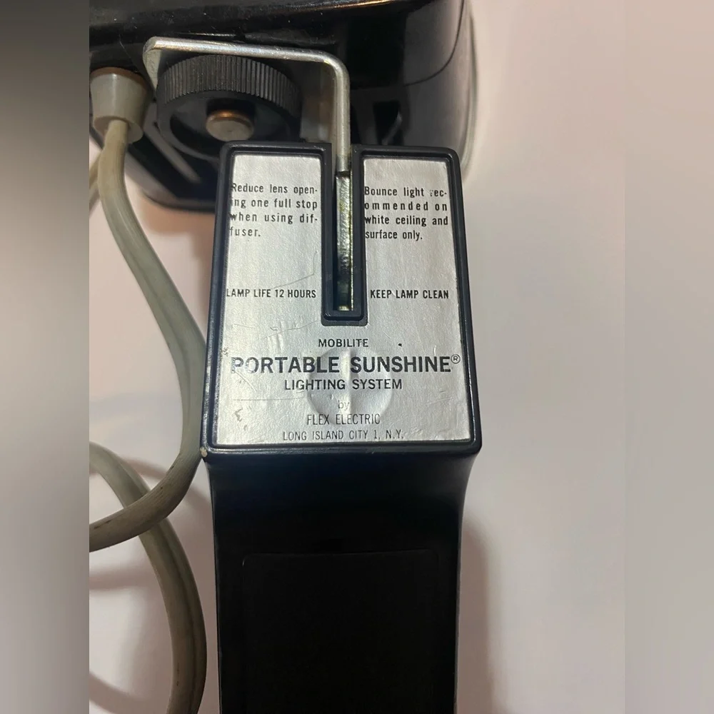 Vintage Flex Mobilite Portable Sunshine Camera Movie Lighting System Works